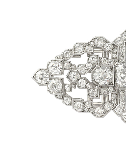 ART DÉCO DIAMOND & PLATINUM TRIPLE BROOCH, 1920s
