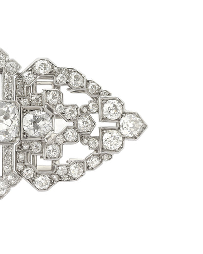 ART DÉCO DIAMOND & PLATINUM TRIPLE BROOCH, 1920s