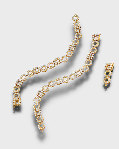 BOUCHERON DIAMOND & YELLOW GOLD CONVERTIBLE BRACELETS & NECKLACE, 1980