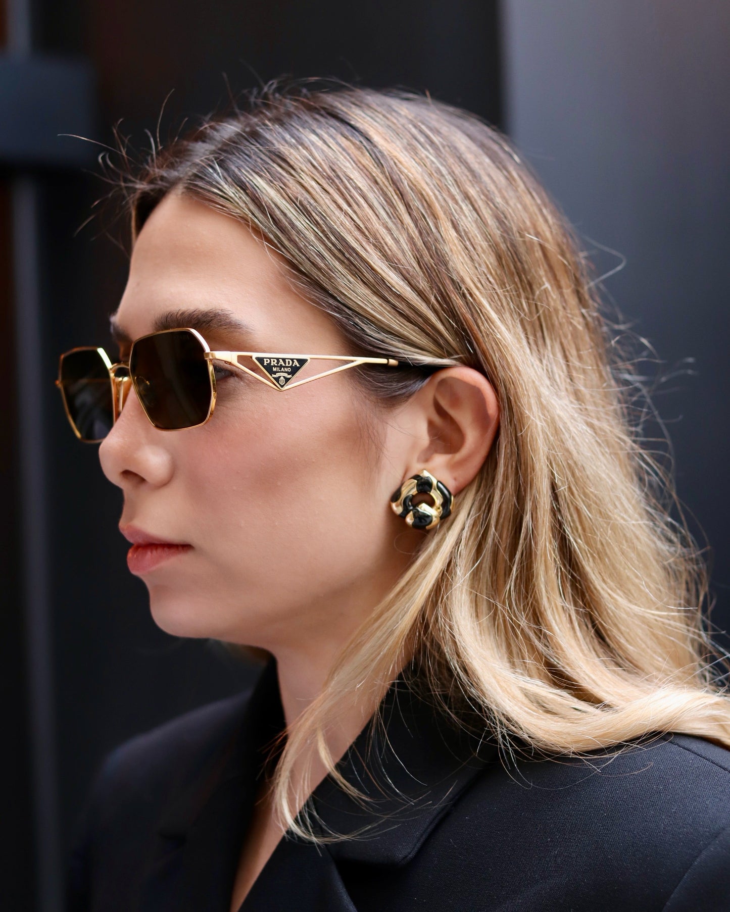 MARINA B. ‘PARDY ET PARDY’ GOLD & STEEL HEART CLIP EARRINGS, 1985