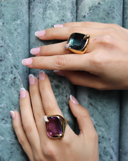 POMELLATO 'RITRATTO' AMETHYST, DIAMOND & GOLD COCKTAIL RING, 2017