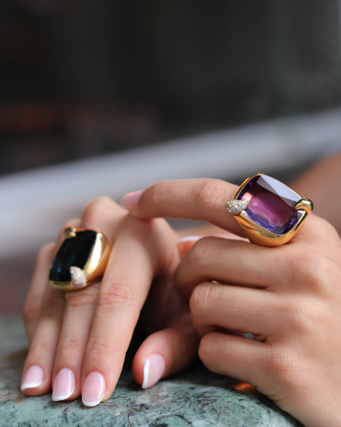 POMELLATO 'RITRATTO' AMETHYST, DIAMOND & GOLD COCKTAIL RING, 2017