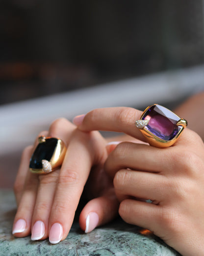 POMELLATO 'RITRATTO' AMETHYST, DIAMOND & GOLD COCKTAIL RING, 2017