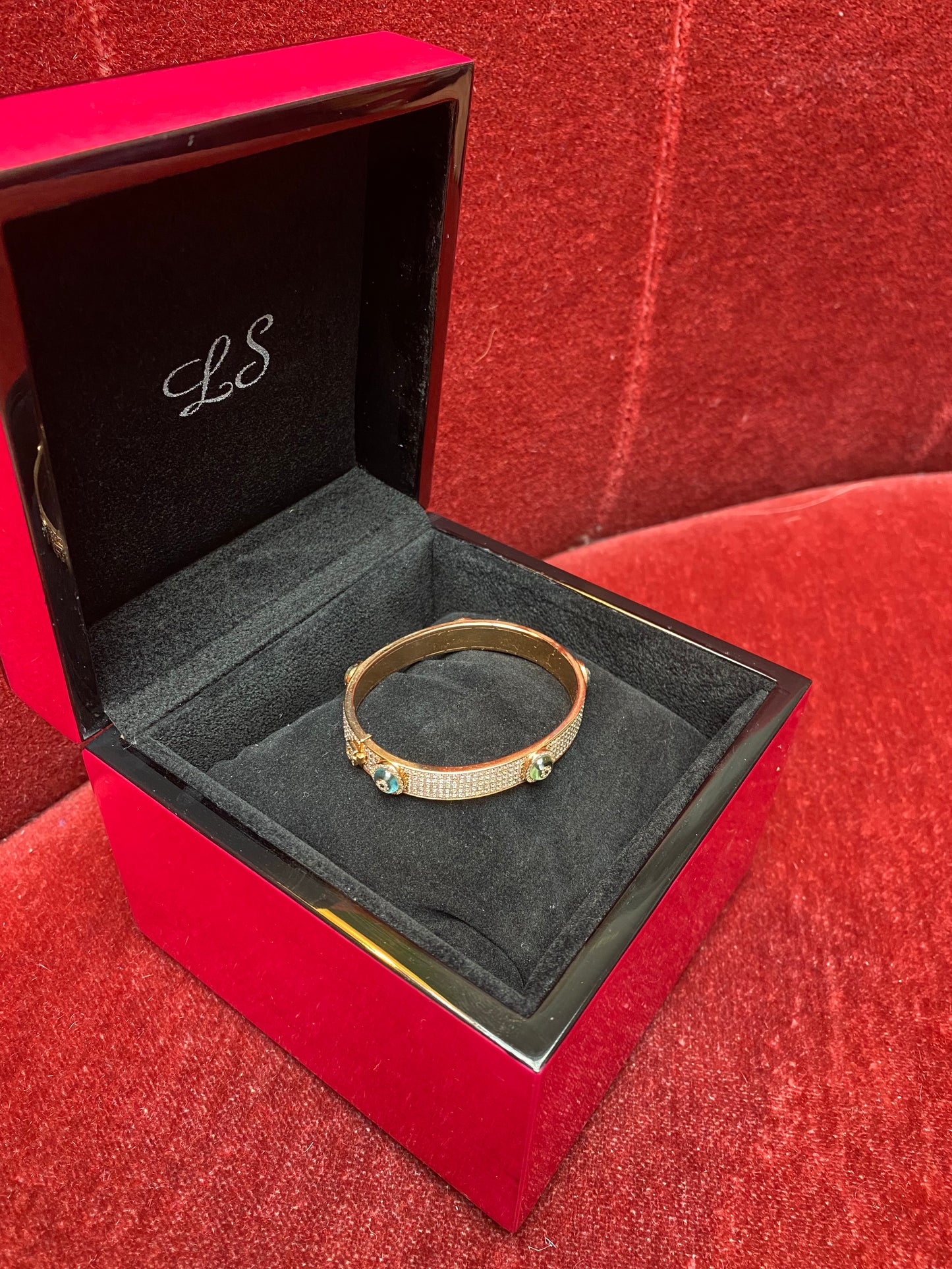 LORRAINE SCHWARTZ 'AGAINST EVIL EYE' TOPAZ, DIAMONDS & ROSE GOLD CUFF, 2020