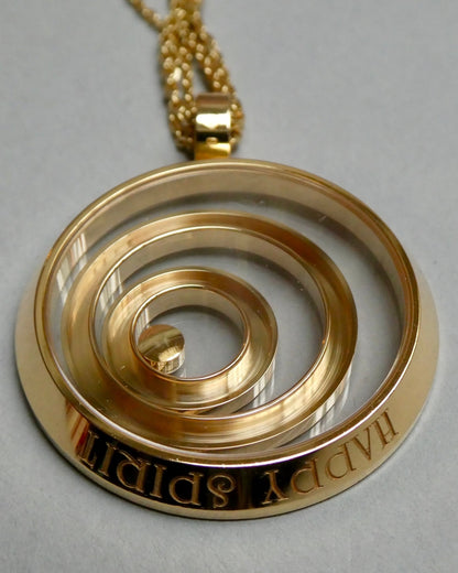 CHOPARD 'HAPPY SPIRIT' YELLOW GOLD & DIAMOND PENDANT NECKLACE, 2010s