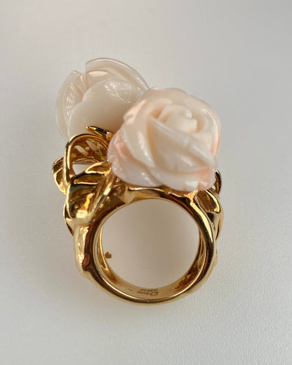 DIOR ROSE PRÉ CATELAN PINK CORAL, SAPPHIRE & DIAMOND RING, 2000s