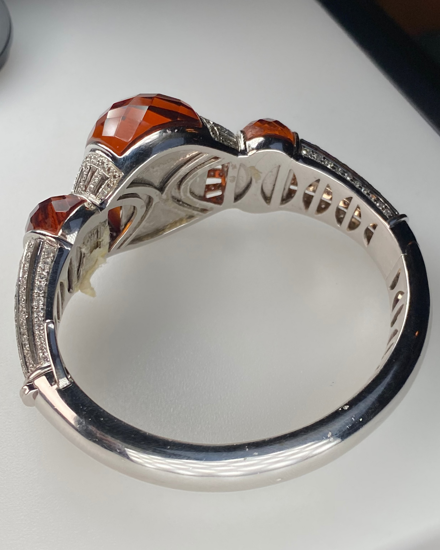 TOPAZ, DIAMOND & WHITE GOLD BRACELET, 2000s