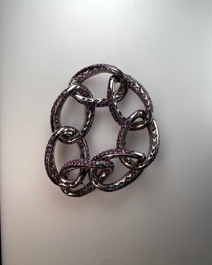CACCIARI SALVATI PINK SAPPHIRE & GOLD BRACELET, 2000s