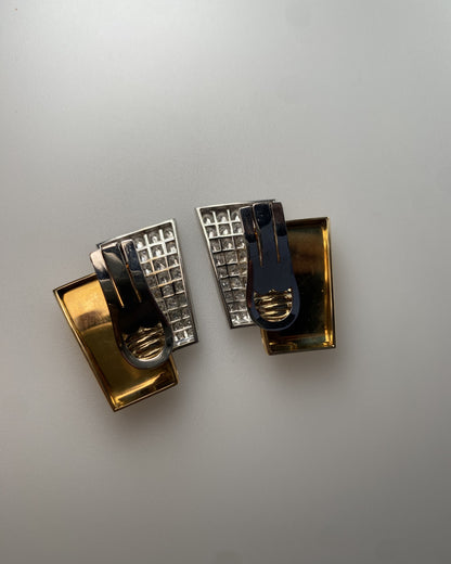 CACCIARI SALVATI DIAMOND & GOLD SET OF CHOKER, EARCLIPS AND RING, 1980s