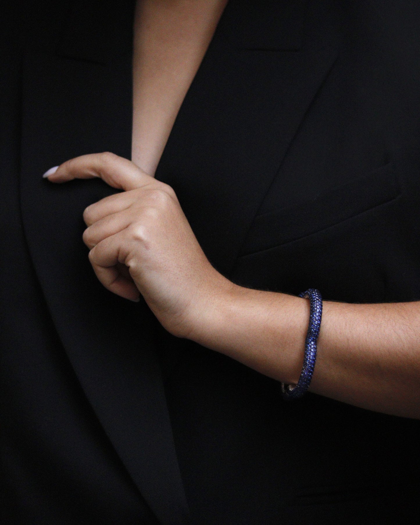 CACCIARI SALVATI SAPPHIRE, DIAMOND & YELLOW GOLD BRACELET, 1990s