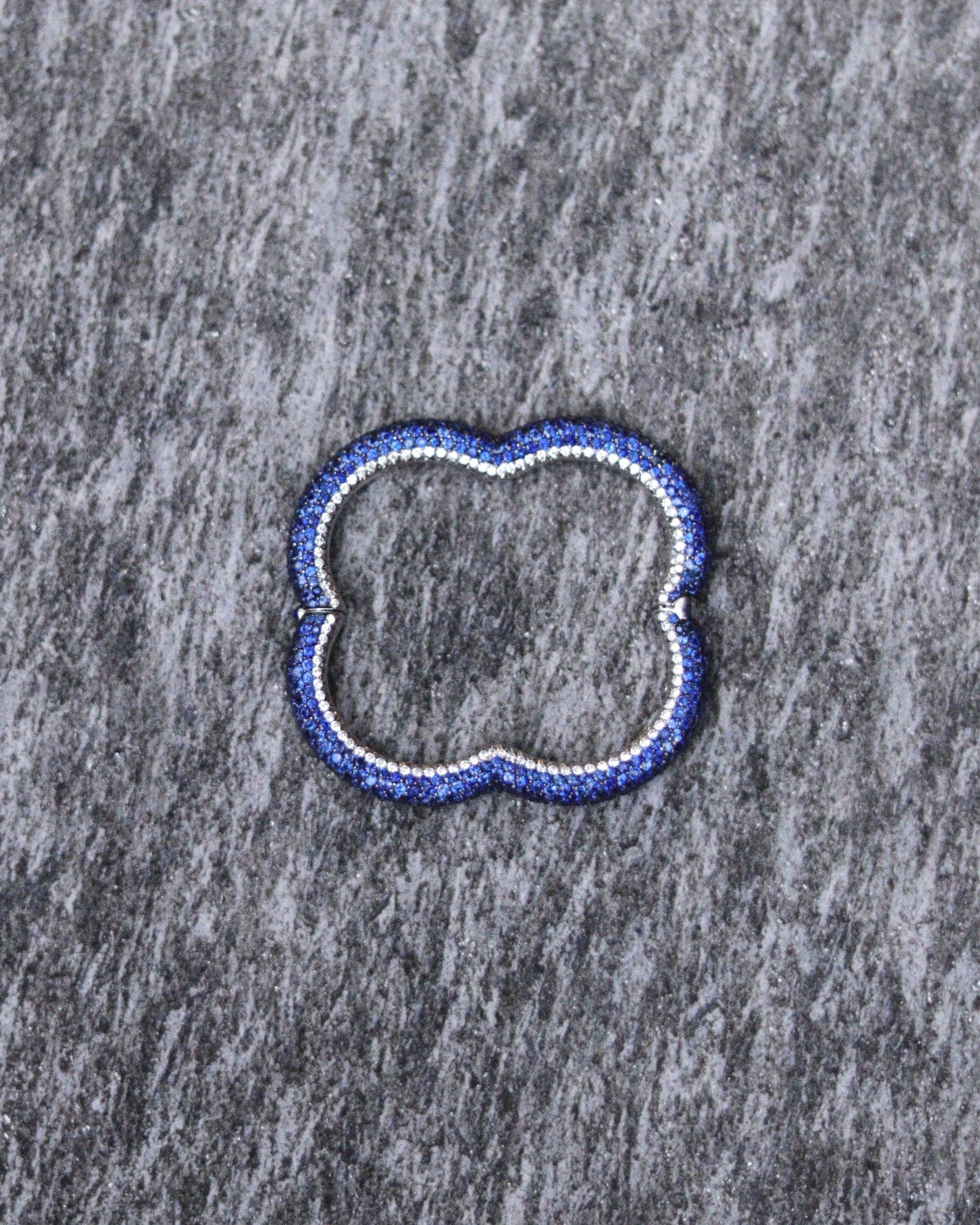 CACCIARI SALVATI SAPPHIRE, DIAMOND & YELLOW GOLD BRACELET, 1990s