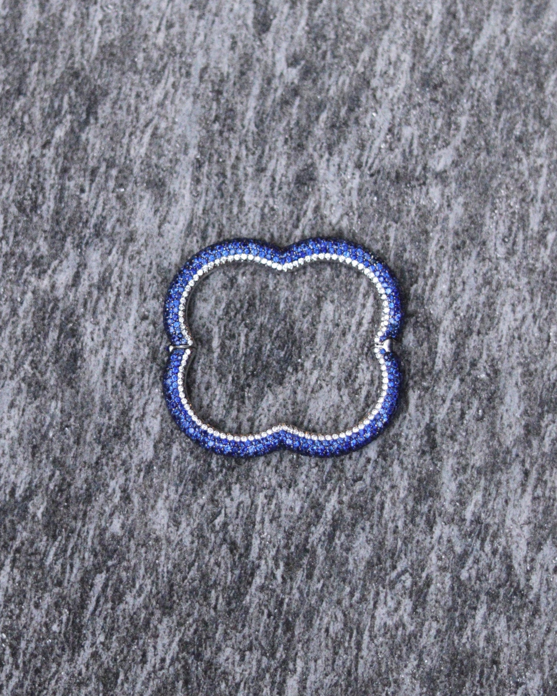 CACCIARI SALVATI SAPPHIRE, DIAMOND & YELLOW GOLD BRACELET, 1990s