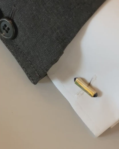 CARTIER ART DÉCO SAPPHIRE & GOLD CUFFLINKS