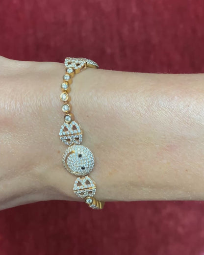 LORRAINE SCHWARTZ 'BE HAPPY' ROSE GOLD & DIAMOND BRACELET, 21st CENTURY