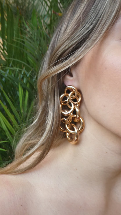 DE GRISOGONO 'ANELLI' ROSE GOLD EARRINGS, 2010s