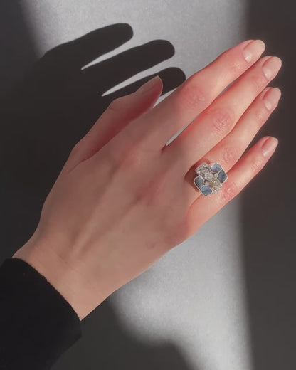 ART DÉCO DIAMONDS, ONYX & PLATINUM RING, 1930s
