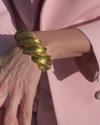 GRIMA YELLOW GOLD BANGLE, 1980s