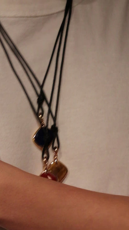 POMELLATO 'RITRATTO' TIGER'S EYE, DIAMOND & ROSE GOLD PENDANT, 2017