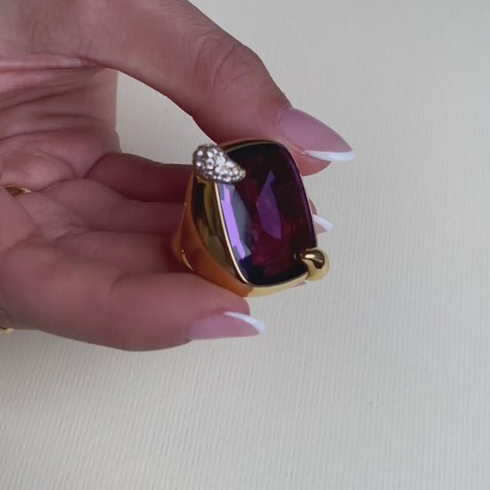 POMELLATO 'RITRATTO' AMETHYST, DIAMOND & GOLD COCKTAIL RING, 2017
