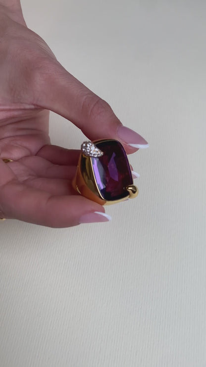 POMELLATO 'RITRATTO' AMETHYST, DIAMOND & GOLD COCKTAIL RING, 2017