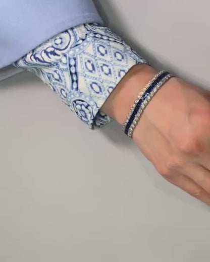 ART DÉCO SAPPHIRE, DIAMOND & PLATINUM LINE BRACELET, 1920s
