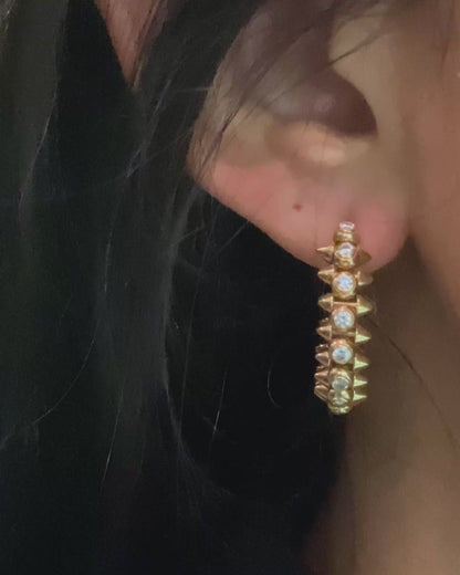 CARTIER 'CLASH' ROSE GOLD & DIAMOND HOOP EARRINGS, 2021