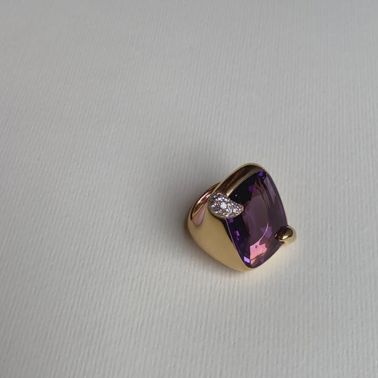 POMELLATO 'RITRATTO' AMETHYST, DIAMOND & GOLD COCKTAIL RING, 2017