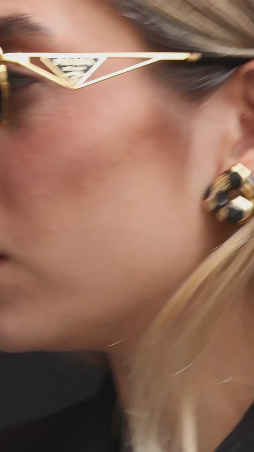 MARINA B. ‘PARDY ET PARDY’ GOLD & STEEL HEART CLIP EARRINGS, 1985