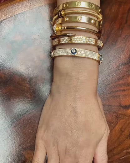 LORRAINE SCHWARTZ 'AGAINST EVIL EYE' TOPAZ, DIAMONDS & ROSE GOLD CUFF, 2020