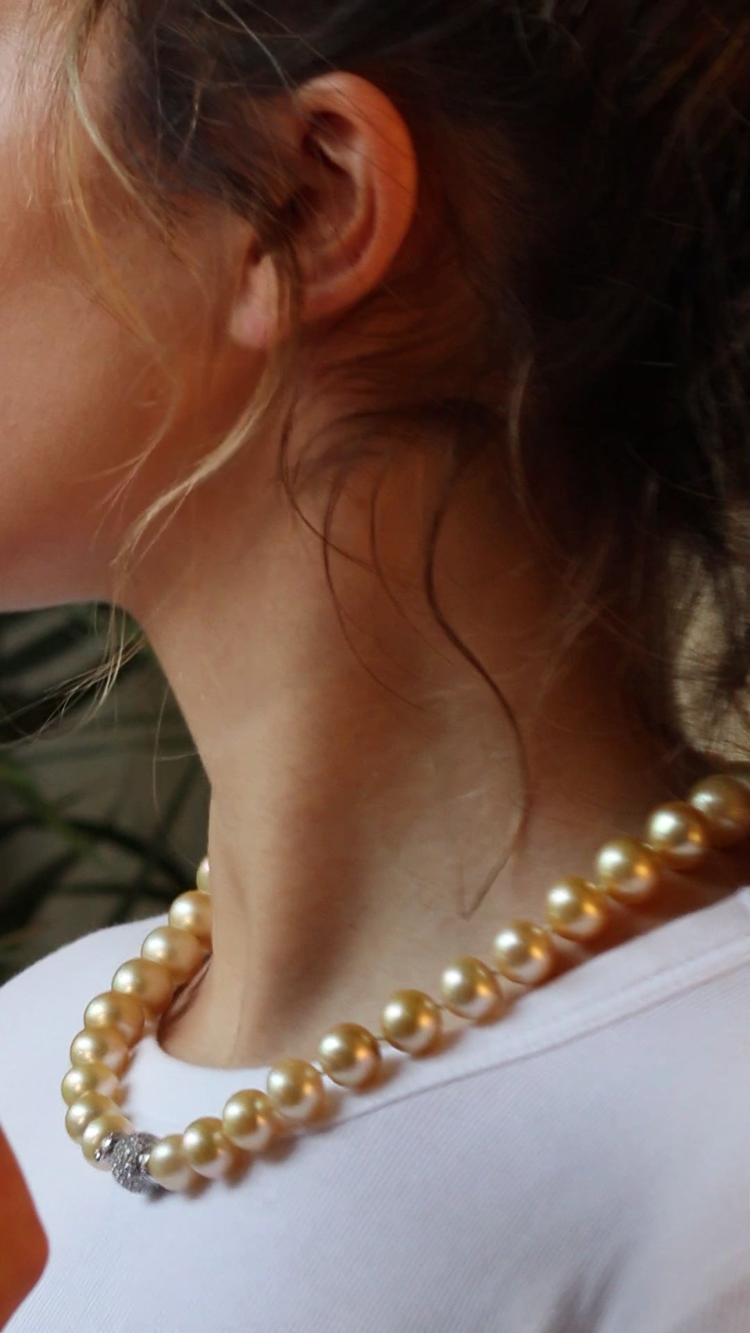 CACCIARI SALVATI NATURAL PEARL & DIAMOND NECKLACE, 2000s