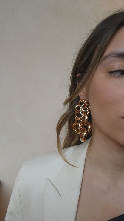 DE GRISOGONO 'ANELLI' ROSE GOLD EARRINGS, 2010s