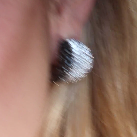 CACCIARI SALVATI BLACK AND WHITE DIAMOND & GOLD EARRINGS, 2000s