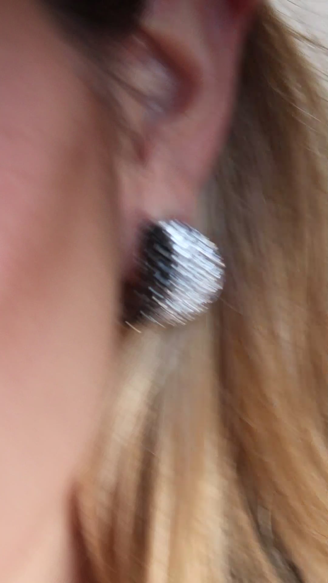 CACCIARI SALVATI BLACK AND WHITE DIAMOND & GOLD EARRINGS, 2000s