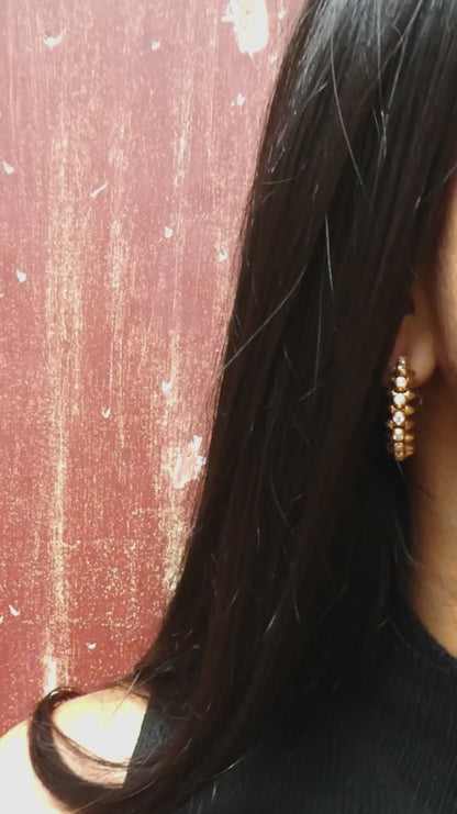 CARTIER 'CLASH' ROSE GOLD & DIAMOND HOOP EARRINGS, 2021
