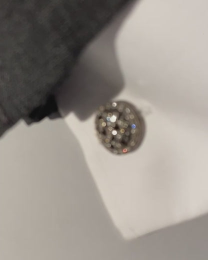 VICTORIAN DIAMOND, SILVER & 15k YELLOW GOLD CUFFLINKS, 1890s