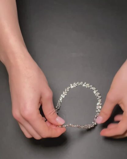 CARTIER WHITE DIAMONDS (22CT) & WHITE GOLD 'MUGUET' NECKLACE, 2000s