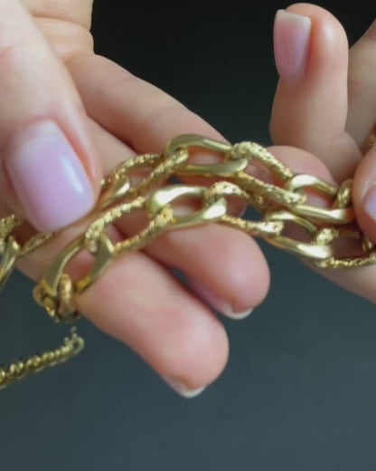 GEORGES LENFANT YELLOW GOLD SAUTOIR NECKLACE