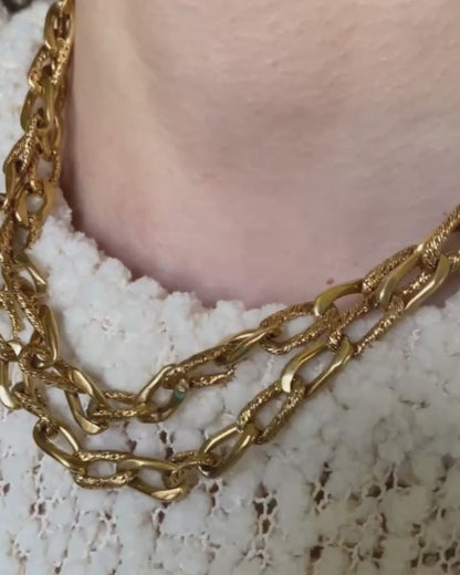GEORGES LENFANT YELLOW GOLD SAUTOIR NECKLACE