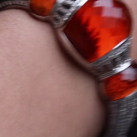 TOPAZ, DIAMOND & WHITE GOLD BRACELET, 2000s