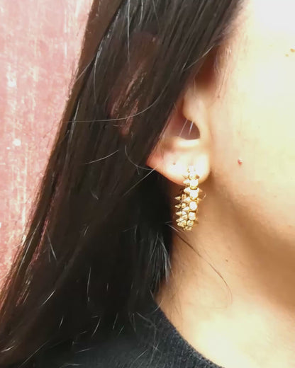 CARTIER 'CLASH' ROSE GOLD & DIAMOND HOOP EARRINGS, 2021