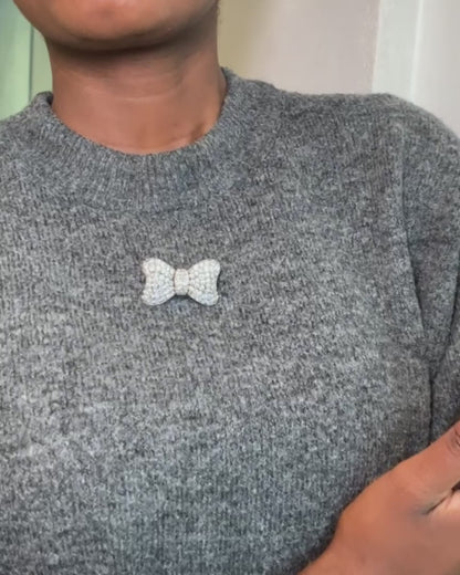 DIAMOND BOW BROOCH, 1930s
