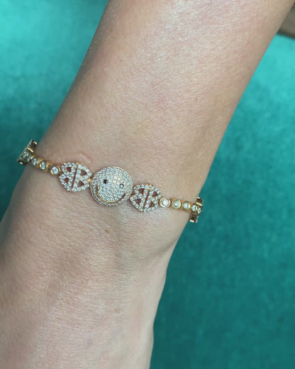 LORRAINE SCHWARTZ 'BE HAPPY' ROSE GOLD & DIAMOND BRACELET, 21st CENTURY
