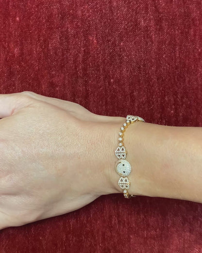 LORRAINE SCHWARTZ 'BE HAPPY' ROSE GOLD & DIAMOND BRACELET, 21st CENTURY