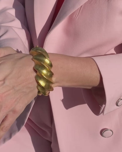 GRIMA YELLOW GOLD BANGLE, 1980s