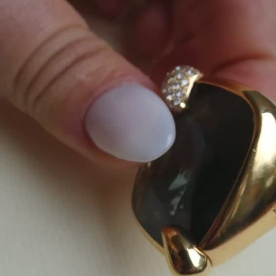 POMELLATO 'RITRATTO' BLUE TOPAZ, DIAMOND & GOLD COCKTAIL RING, 2017