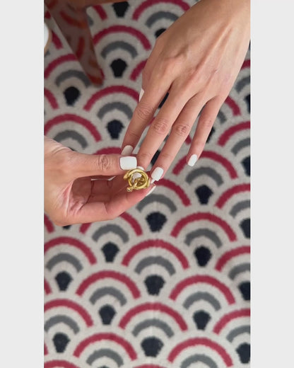 CARTIER DIAMOND & GOLD SNAKE RING, 1970s