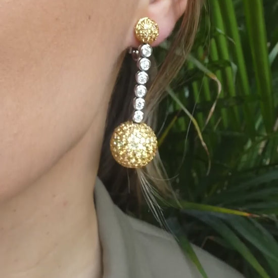 JEWELS BY VIGGI YELLOW SAPPHIRE & DIAMOND DROP EARRINGS, 2018