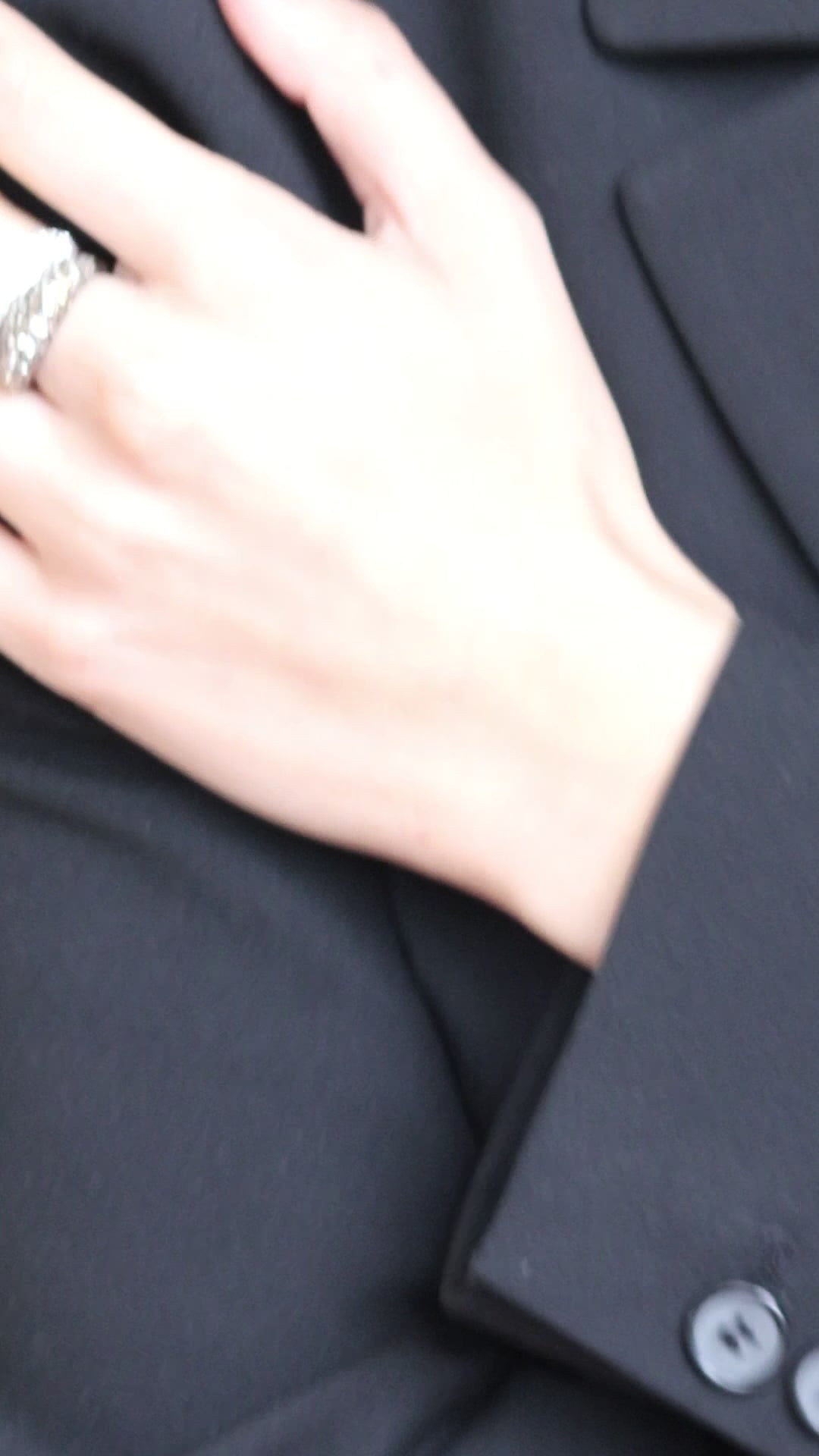 CACCIARI SALVATI BLACK AND WHITE DIAMOND & GOLD RING, 2000s